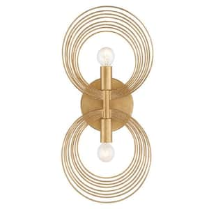 Doral 2-Light Renaissance Gold Sconce