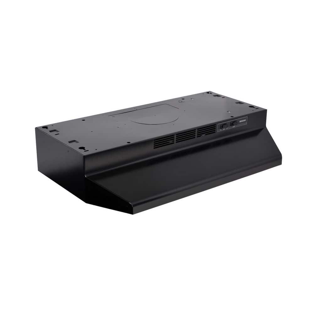 Broan 36" Black Convertible Under Cabinet Range Hood with Charcoal Filter