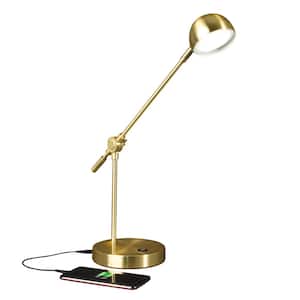 Direct 18 in. Brass LED Desk Lamp