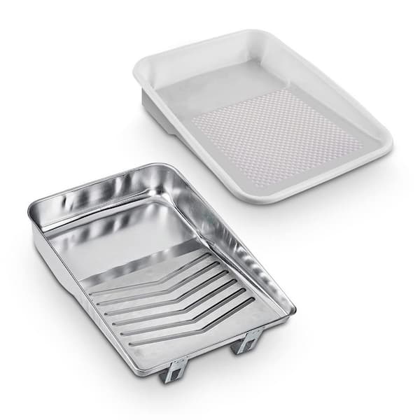 9 in. Plastic and Metal Paint Tray Liners for Paint Rollers (10-Pack)
