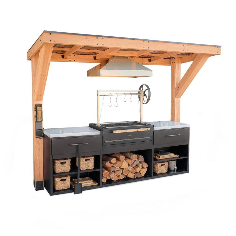 Backyard Discovery Timber Rock Wood/Charcoal Argentine Grill