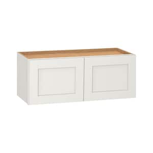 Westfield Feather White Shaker Stock Assembled Wall Kitchen Bridge Cabinet (30 in. W x 12 in. D x 12 in. H)