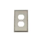 Nickel 1-Gang Duplex Outlet Wall Plate (1-Pack)