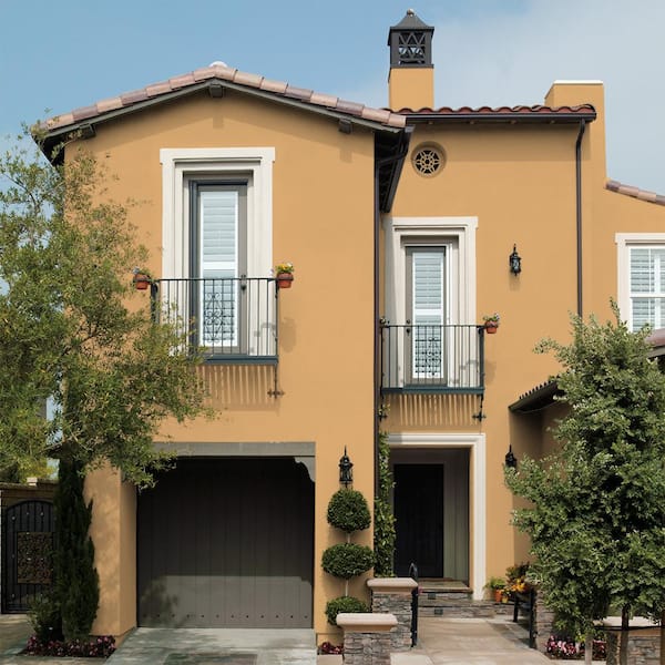 BEHR - 1 gal. #P240-4 Mango Tango Flat Interior/Exterior Masonry, Stucco and Brick Paint