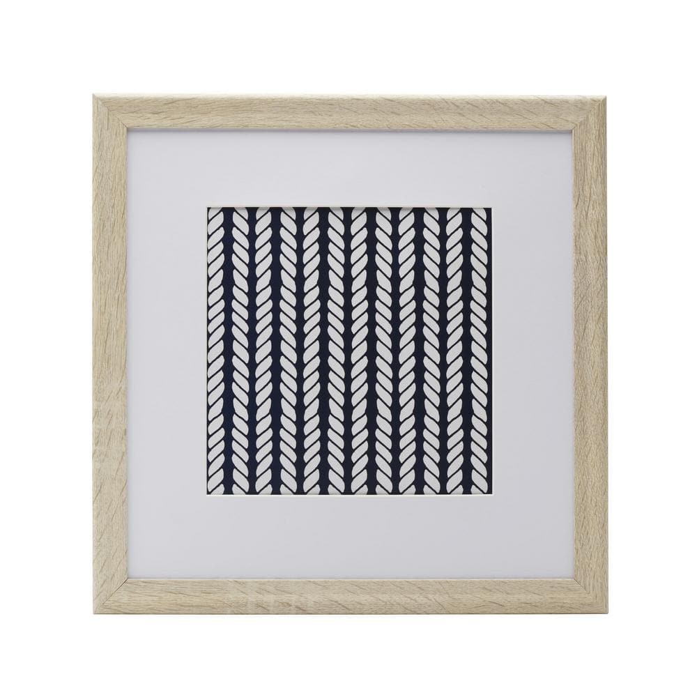 Set of 9 Beige Wood Wall-Mount Photo Frames