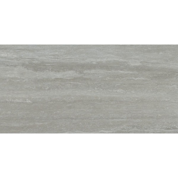 EMSER TILE Esplanade Trail 11.42 in. x 23.23 in. Polished Porcelain Stone Look Floor and Wall Tile (12.894 sq. ft./Case)