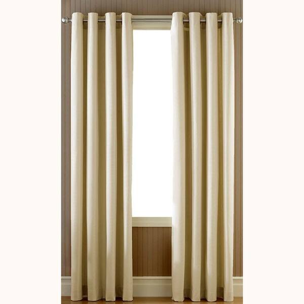 Curtainworks Semi-Opaque Tan Cotton Canvas Grommet Panel - 54 in. W x 108 in. L