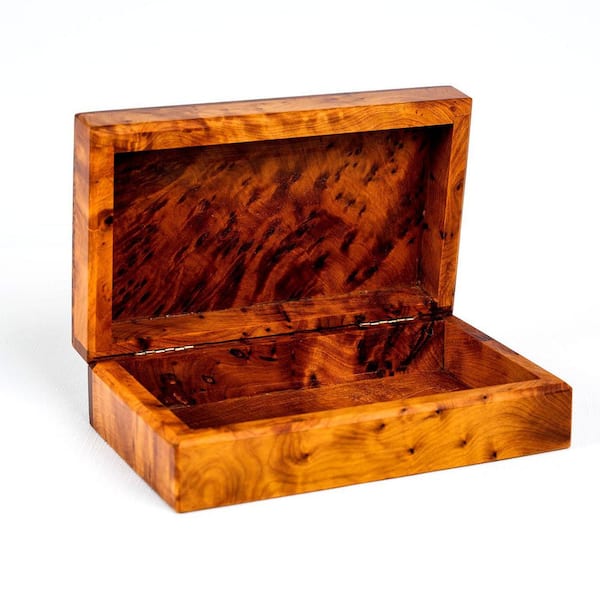 Hand Carved Wooden Multipurpose Keepsake Jewelry Decorative Art Box Storage Organizer (Large wood Box, Antique) (LARGE)