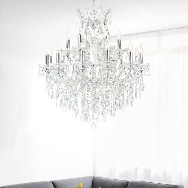 Maria Theresa 19 Light Up Chandelier With Chrome Finish