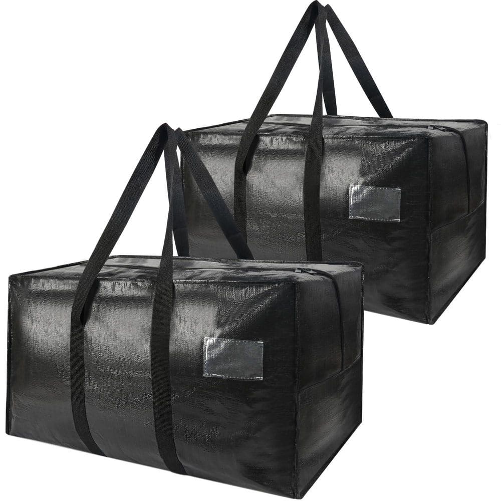 Anqtovp Black Waterproof Extra Large Moving Storage Bags Heavy
