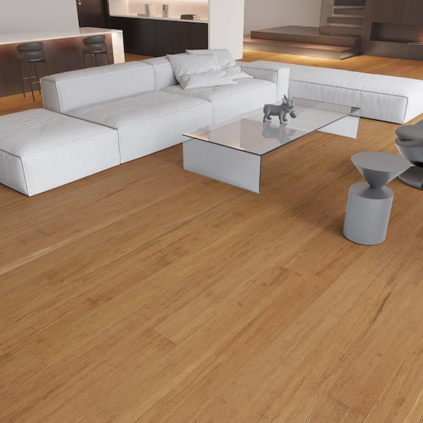 Brighton Toast 1/2 in. T x 5 in. W x 72-7/8 in. L T and G Prefinished Strand Woven Bamboo Flooring (20.7 sq. ft. /Case)
