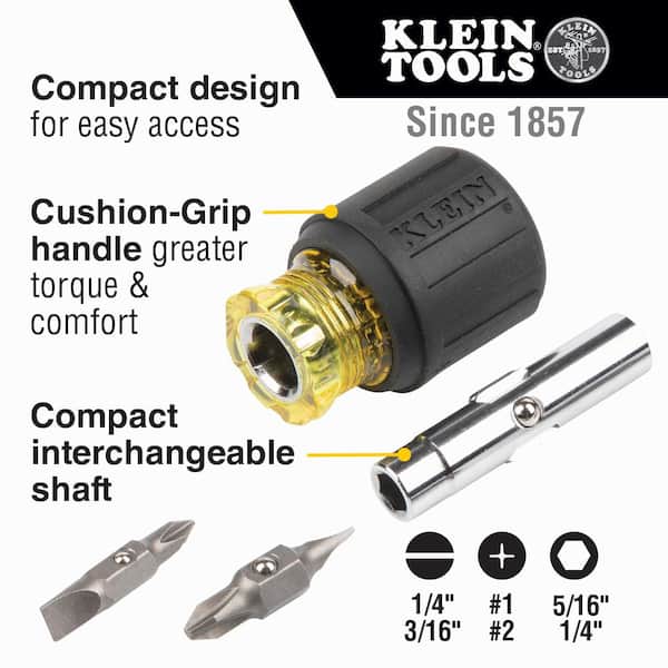 Klein Tools - Multi-Bit Screwdriver and Nut Driver Set (3-Piece)
