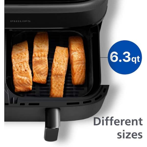 Philips 9.5 qt 3000 Series Dual Basket Air Fryer, Black NA35100
