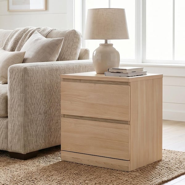 Signature DESIGN BY ASHLEY Onita Beige 2 Drawer 20 in. W