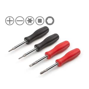 6-in-1 Screwdriver Set (4-Piece) (Phillips, Slotted, Torx, Square)