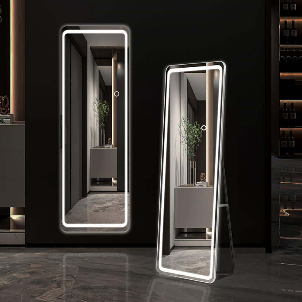 20 in. W x 63 in. H Rectangular Frameless Wall Bathroom Vanity Mirror with 