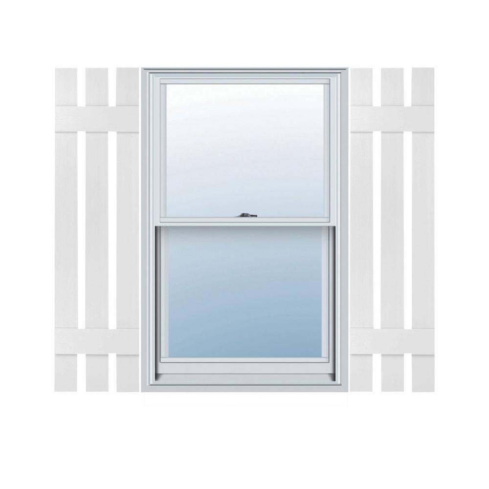 12 in. W x 44 in. H TailorMade Three Board Spaced (2 Batten), Board-n-Batten Shutters - White price history on PriceWatchPro