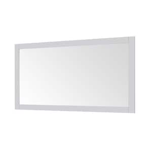 Sepal 60 in. W x 32 in. H Rectangular Framed Wall Bathroom Vanity Mirror in Dove Grey