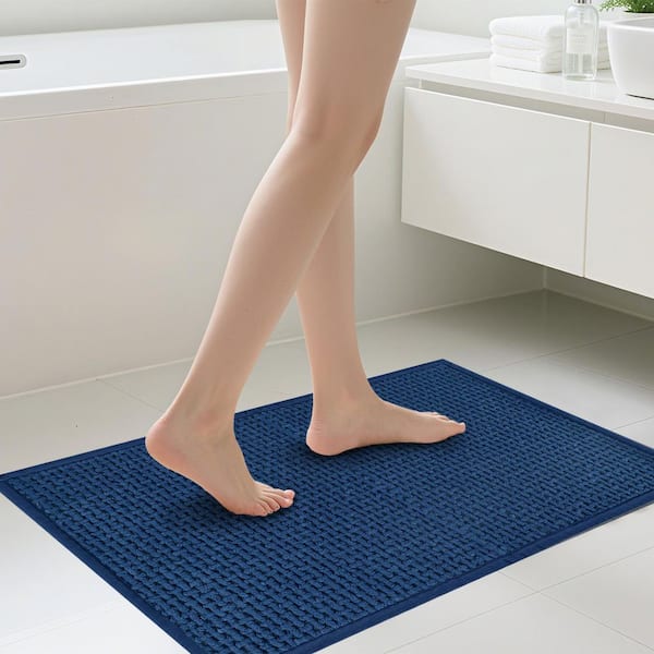 ilemong Bath Mat Quick Dry 15.7 in. x 23.6 in. Non-Slip Bathroom