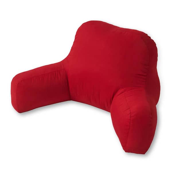 Greendale Home Fashions Cotton Duck Scarlet Solid 28 in. x 17 in. Bedrest Pillow