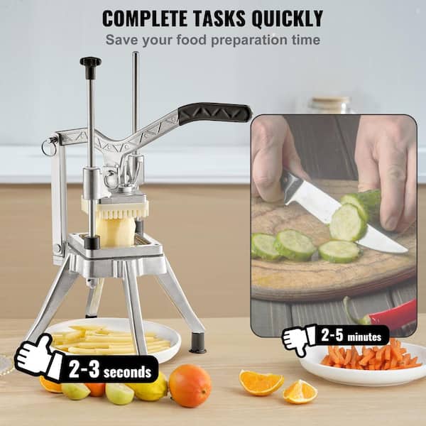 VEVOR Commercial Vegetable Fruit Chopper 1/2 in. Blade Heavy Duty  Professional Food Dicer Kattex French Fry Cutter G212INCH420J23BAAV0 - The  Home Depot
