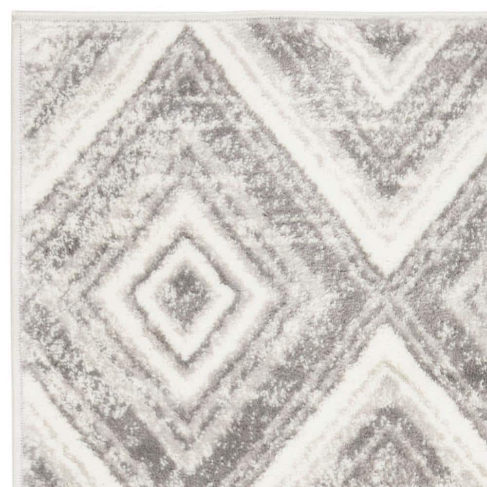 Contemporary Medallion 4' x 6' Reversible Gray Area Rug