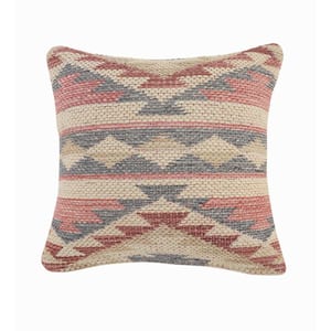 Eclectic Multi-color Southwest Cozy Polyfill 18 in. x 18 in. Throw Pillow