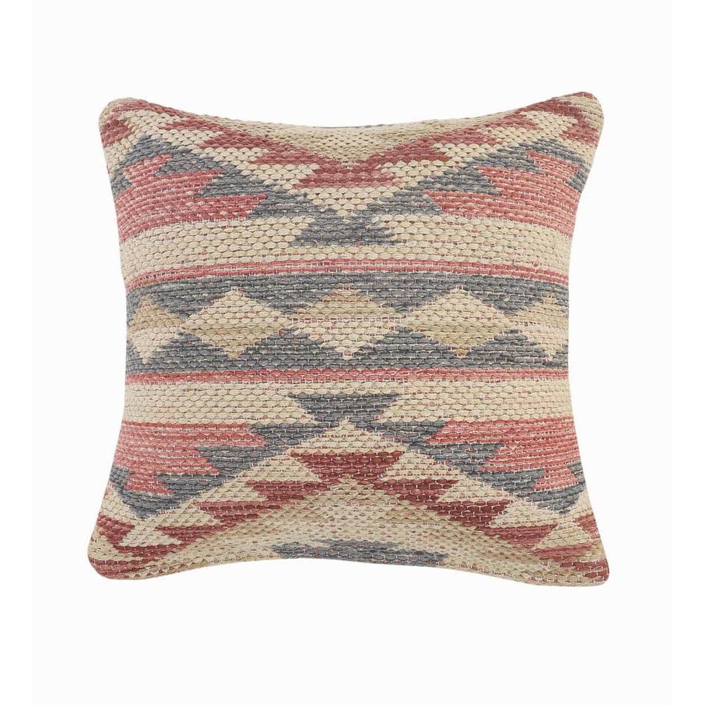 Eclectic Multi-color Southwest Cozy Polyfill 18 in. x 18 in. Indoor Throw P