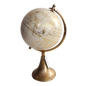 15 in. H Metal Gold Globe