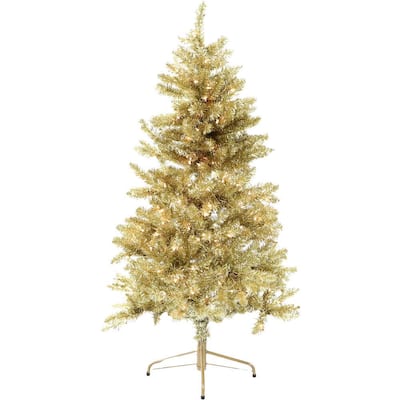 Fraser Hill Farm Gold Artificial Christmas Trees Christmas Trees The Home Depot