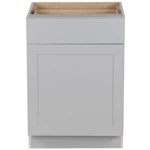 Cambridge Gray Shaker Assembled Base Cabinet with Soft Close Full Extension Drawer (24 in. W x 24.5 in. D x 34.5 in. H)