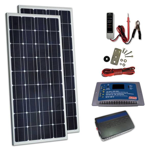 Coleman 260-Watt Solar Kit with Controller and Inverter-DISCONTINUED