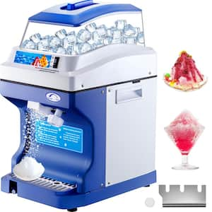 176 oz. Blue Snow Cone Machine Commercial Ice Shaver Crusher 441 lb./H with 11 lb. Ice Capacity 300W