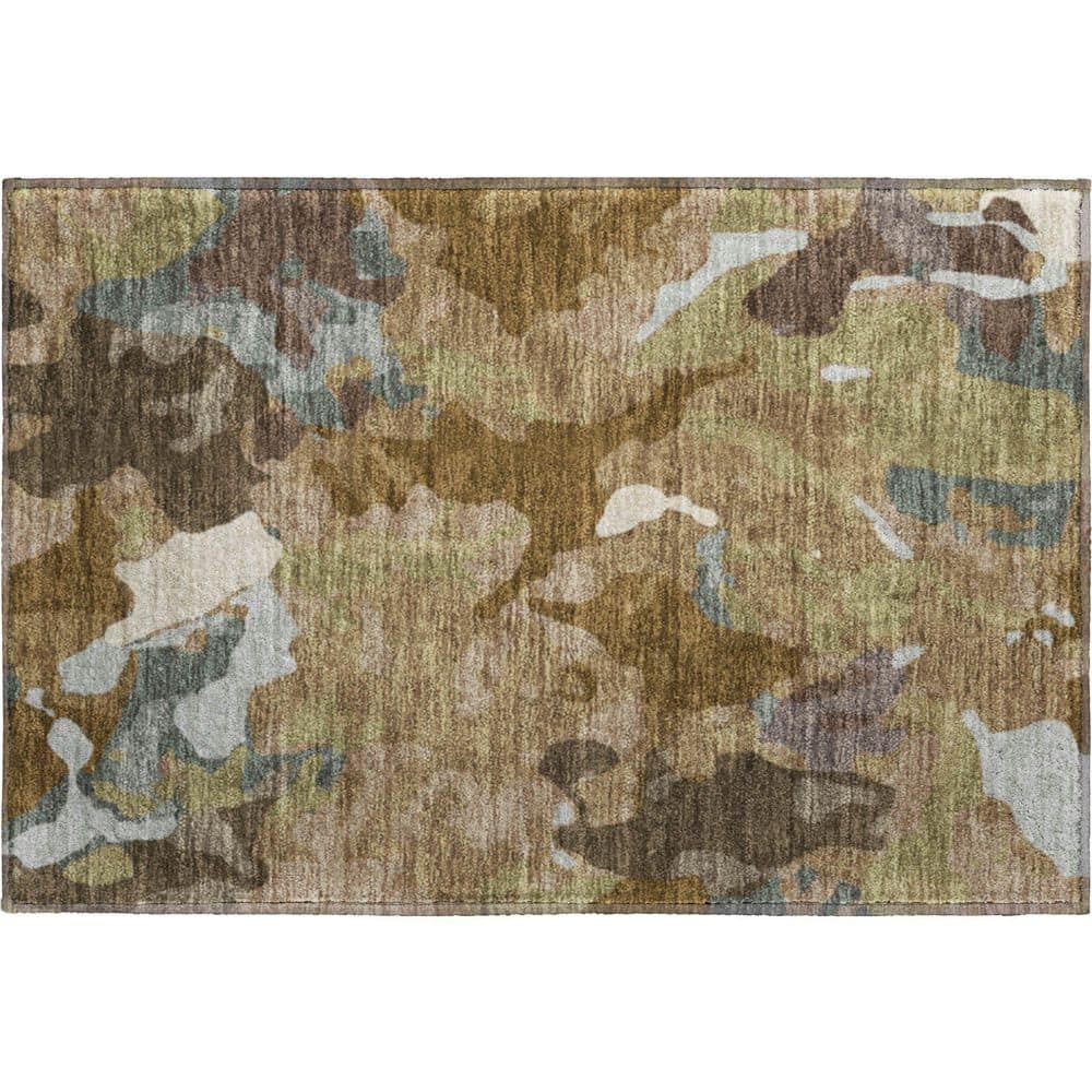Mayfield Premium Machine Washable Abstract AMF2161 Brown 2 ft. x 3 ft. Accent Rug price history on PriceWatchPro