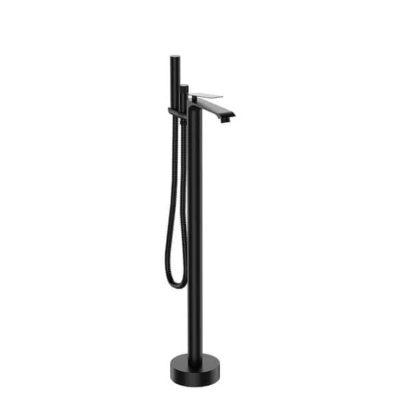 Maincraft Single-Handle Freestanding Bathtub Faucet with Handheld Shower in Matte Black