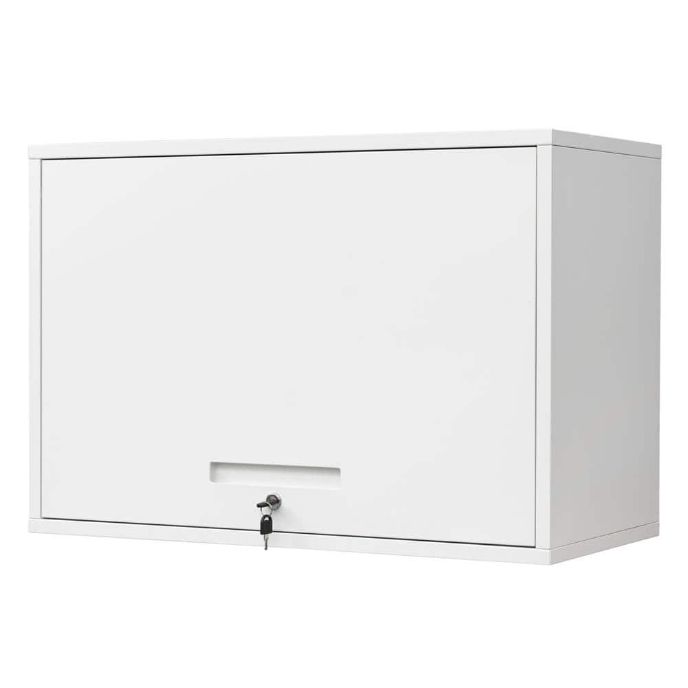 White 31.5 in. W x 21.6 in. H x 15.7 in. D Steel Garage Wall Cabinet with 2 Shelves Tool Cabinet for Basement Warehouse price history on PriceWatchPro