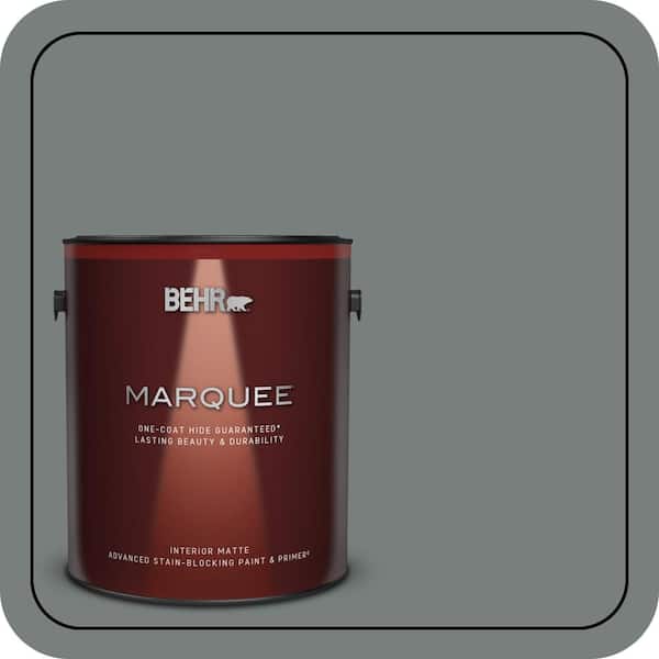 BEHR MARQUEE 1 gal. #PPU25-18 Shutter Gray Matte Interior Paint & Primer