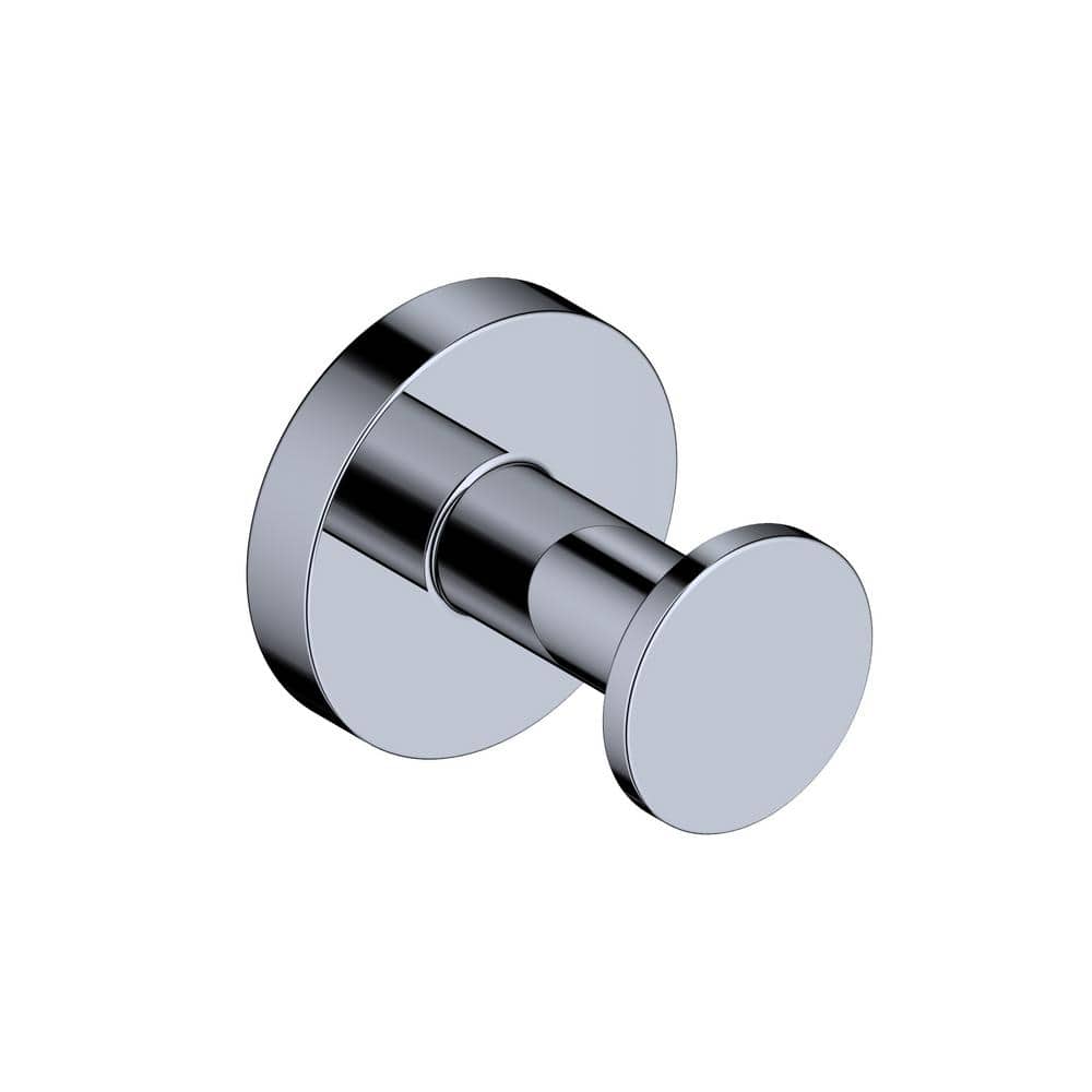 Polished Chrome Modern Wall Mounted Single Robe Hook