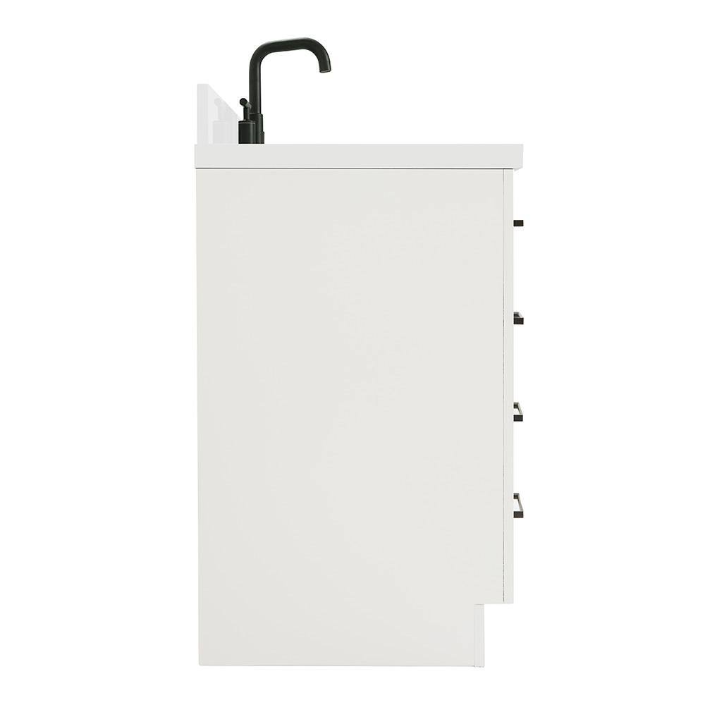 Hepburn 43" White Hardwood Freestanding Single Vanity Set