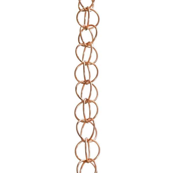 Monarch Rain Chains 3 ft. Pure Copper Ring Rain Chain Extension