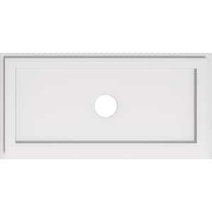 28 in. W x 14 in. H x 3 in. ID x 1 in. P Rectangle Architectural Grade PVC Contemporary Ceiling Medallion