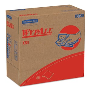 X80 Cloths with HYDROKNIT, 9.1 in. x 16.8 in., Red, Pop-Up Box, 80/Box, 5 Box/Carton