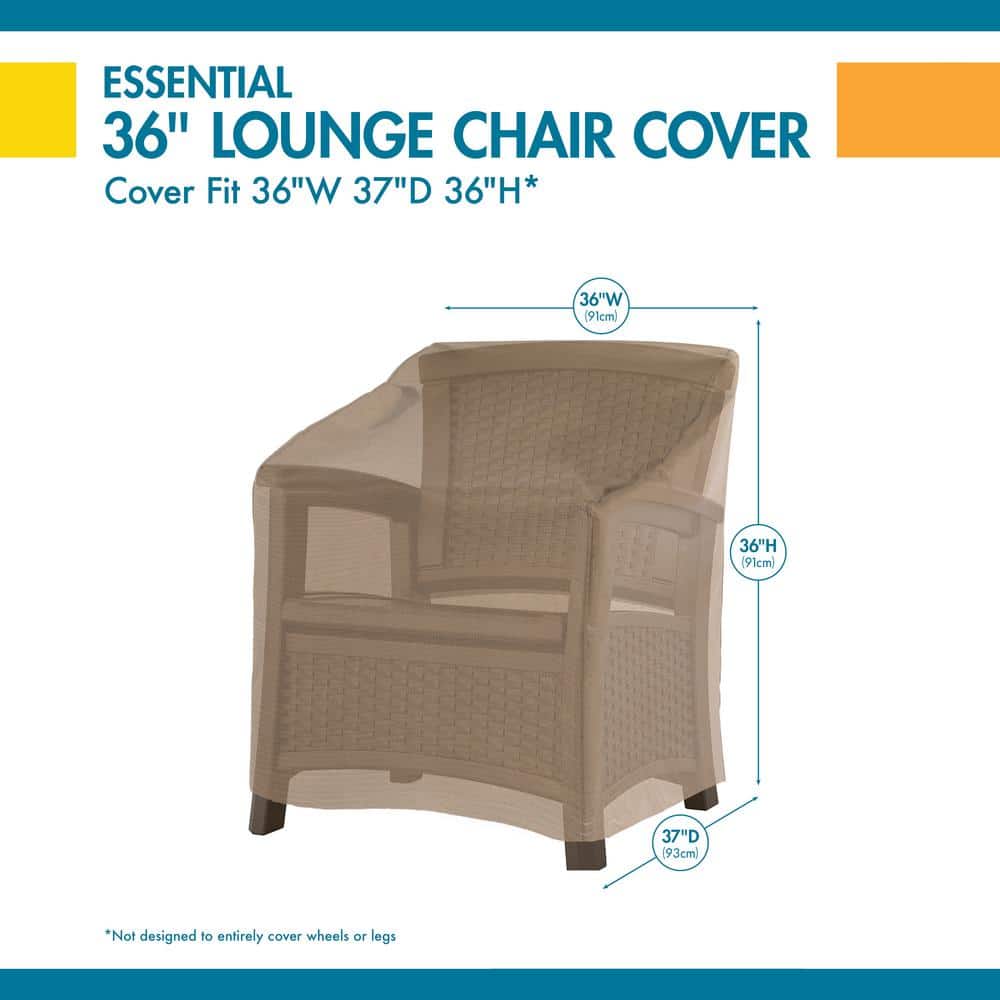 Latte Water-Resistant Polyethylene Patio Chair Cover