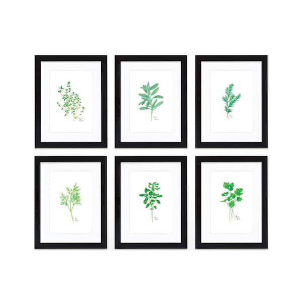 Unbranded "Nature's Lace 2" by Alyssa Lewis Set of Six Black Framed with Mat Nature Art Prints 24 in. x 18 in.