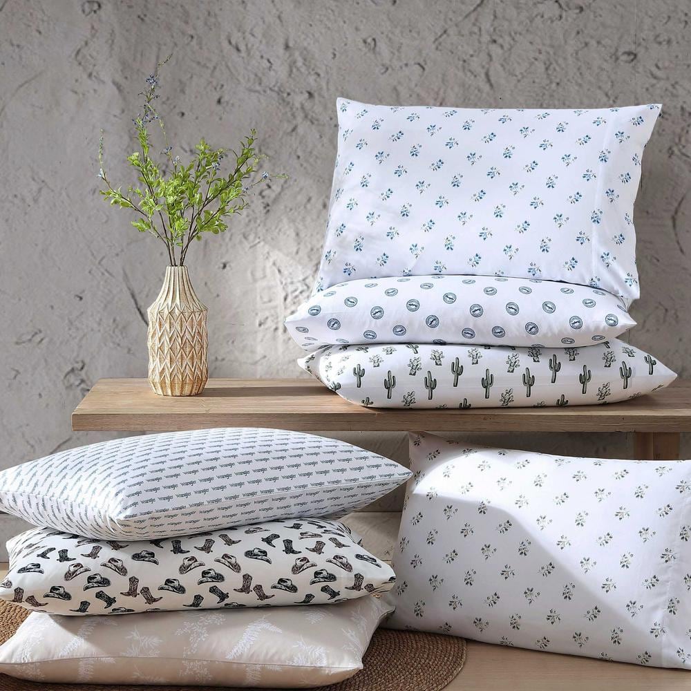 Full Blue and White Polyester Microfiber Sheet Set