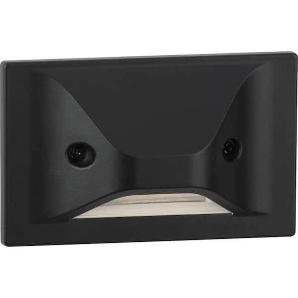4.5-Watt 3000K Black Hardwired Integrated LED Wall or Step Light