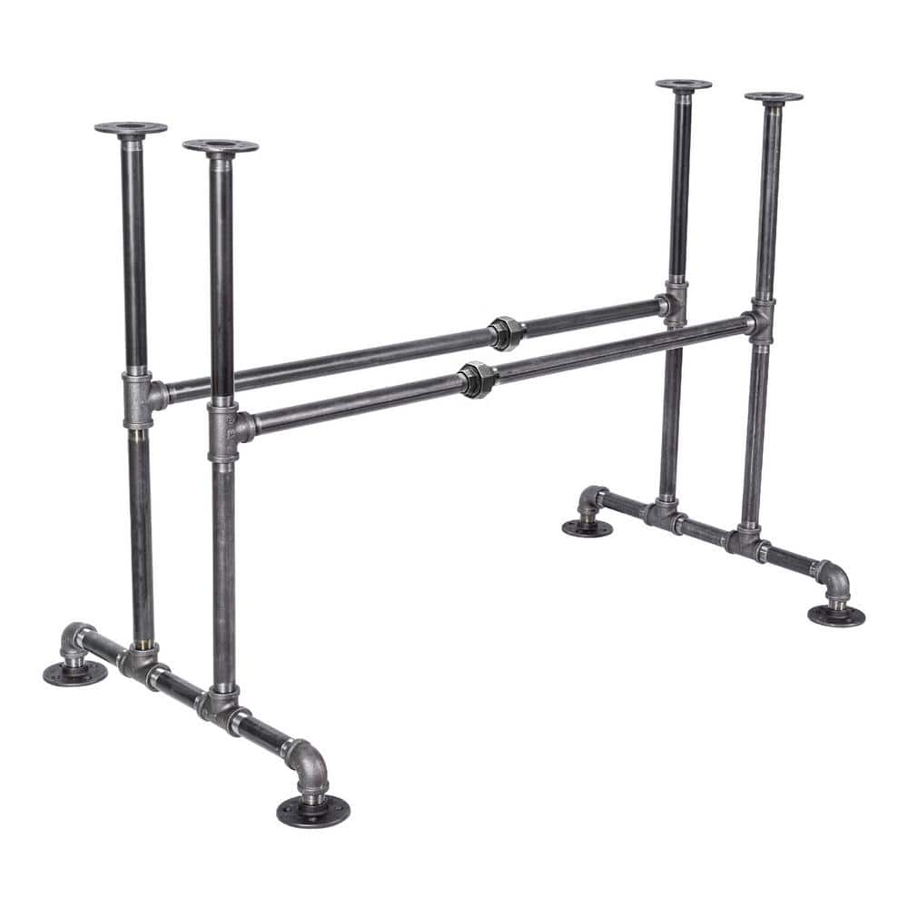 PIPE DECOR 3 4 In Black Pipe X 3 Ft L X 30 In H Bridge Design pipe-decor-3-4-in-black-pipe-x-3-ft-l-x-30-in-h-bridge-design