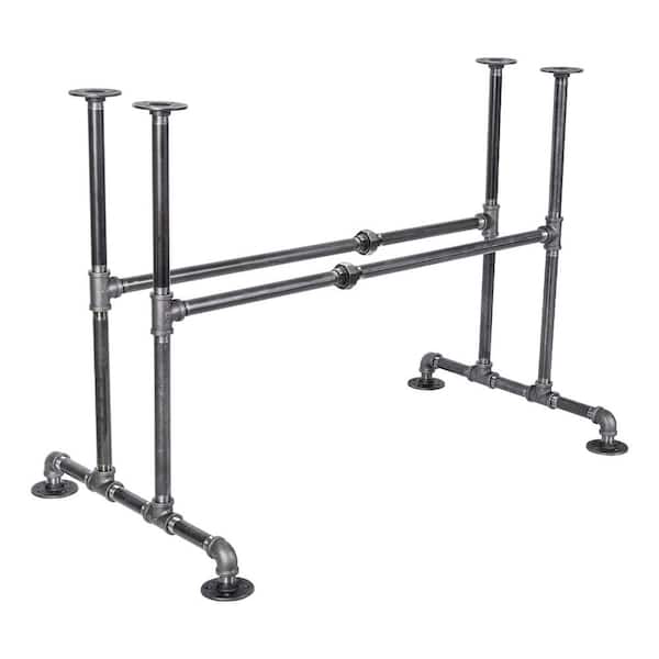 PIPE DECOR 3/4 in. Black Pipe x 3 ft. L x 30 in. H Bridge Design Kitchen Table Kit