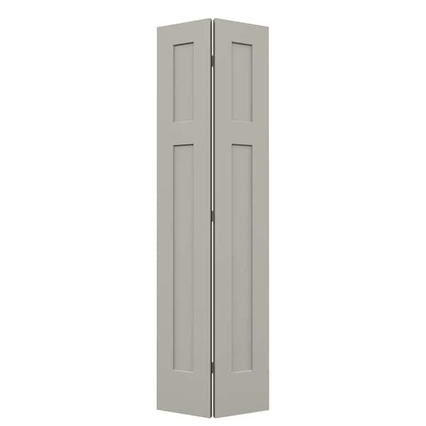 JELD-WEN 24 in. x 80 in. Craftsman Vanilla Painted Smooth Molded Composite Closet Bi-fold Door