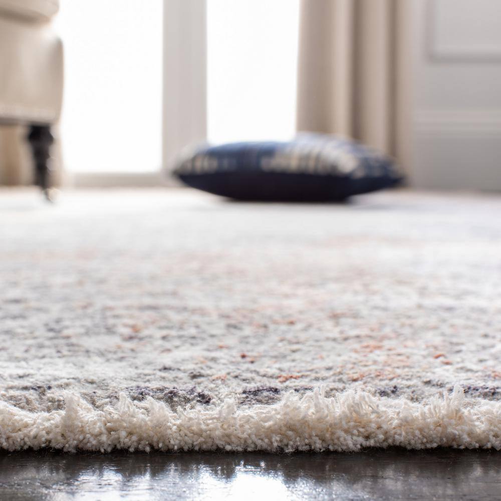 Elysian Gray & Blue Hand-Knotted Wool Blend 5' x 8' Area Rug